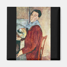 Självporträtt av Amedeo Modigliani Magnet För Kylskåp