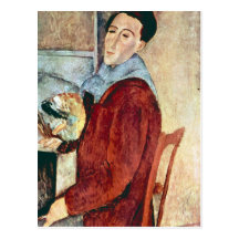Självporträtt av Amedeo Modigliani Vykort