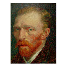 Självporträtt av Vincent Van Gogh Vykort
