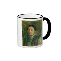 Självporträtt som en ung man kaffe koppar