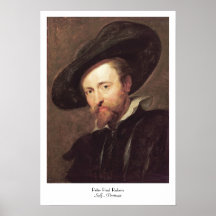 SjälvporträttPeter Paul Rubens oljemålning Posters