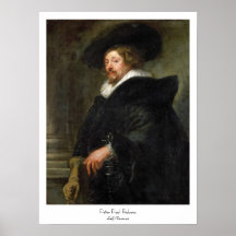 SjälvporträttPeter Paul Rubens oljemålning Print
