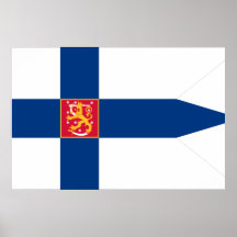 Sjö- Ensign av Finland, Finland flagga Affischer