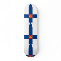 Sjö- Ensign av Finland grå färgbakgrund, Finland Skateboard Decks