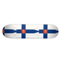 Sjö- Ensign av Finland grå färgbakgrund, Finland Skateboard Decks