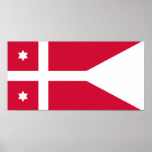 Sjö- frodiga Danmark - bakre amiral, Danmark flagg Affisch
