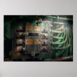 Sjö- Steampunk - - belysningkontrollbord Affisch