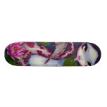 Sjöjungfru med den rosa lotusblommaskateboarden