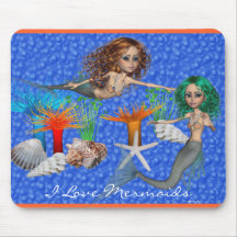 Sjöjungfruar Mousepad Mus Matta