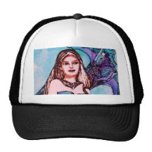 SjöjungfruJenet CricketDiane konst & design Baseball Hat