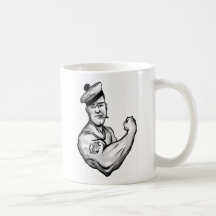 SJÖMANNEN MED ANKRAR TATUERINGEN KAFFE MUGGAR
