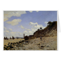 Sjösida på Honfleur (1864) Hälsnings Kort