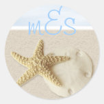 Sjöstjärna- & Sanddollar •, Skräddarsy mig Runda Klistermärken