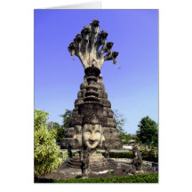 Sju hövdade Naga, Thailand Hälsnings Kort