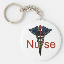 Sjuksköterska med caduceusen nyckelringar