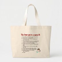 Sjuksköterskan hänger lös 2 tote bags