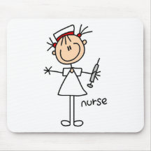 Sjuksköterskastick figur Mousepad Mus Matta