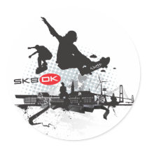 SK8 DK KLISTERMÄRKE