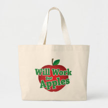 Ska arbete för äpplen tote bags