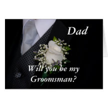 Ska dig var min Groomsmanpappa Hälsnings Kort