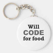 Ska kodifiera för mat Keychain Nyckel Ring