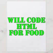 Ska kodifiera HTML för mat Full Färg Flygblad
