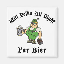Ska Polka all natt för Bier Magnet För Kylskåp