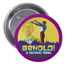 Skåda en understödja benämner Obama 2012 Knapp Med Nål