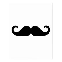 Skägg - mustasch vykort