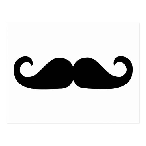 Skägg - mustasch vykort