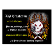 skalle & crossbones DJ Visit Kort