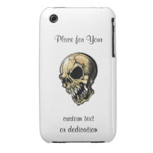 Skalle för bläck för kallt tecknadtatueringsymbol  Case-Mate iPhone 3 case