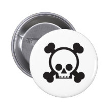 skalle och crossbones 2 pins