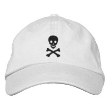 Skalle och Crossbones Broderad Baseball Keps