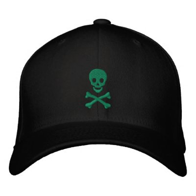 Skalle och Crossbones Broderad Keps