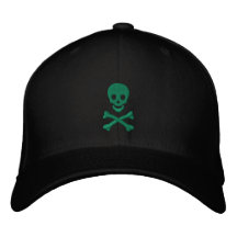 Skalle och Crossbones Broderad Keps
