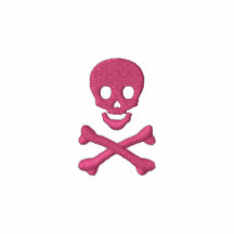 Skalle och Crossbones Broderade Luvtröjor