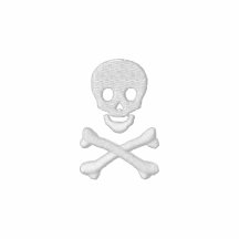 Skalle och Crossbones Broderad Munkjacka