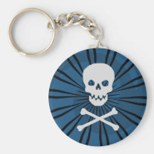 Skalle och Crossbones Keychain Nyckel Ring