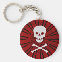 Skalle och Crossbones Keychain Nyckel Ring
