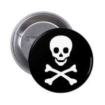 Skalle och Crossbones Knappar