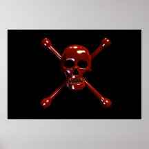Skalle och röd död för crossbones affischer
