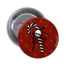 Skallecandy cane pins