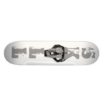 Skalleillustrationmotif. Skate Board Deck