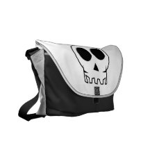 Skallen hänger lös messenger bag