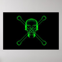 Skallen och crossbones röntgar vision affisch