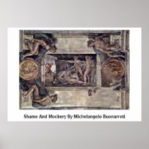 Skam och gyckel av Michelangelo Buonarroti Affischer