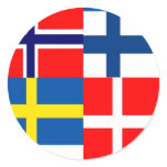 Skandinavet sjunker kvartett klistermärke