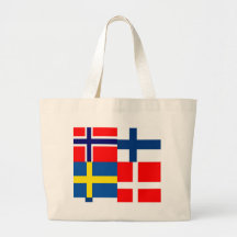 Skandinavet sjunker kvartett tote bag