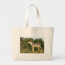 Skandinavisk grå färgvarg tote bag
